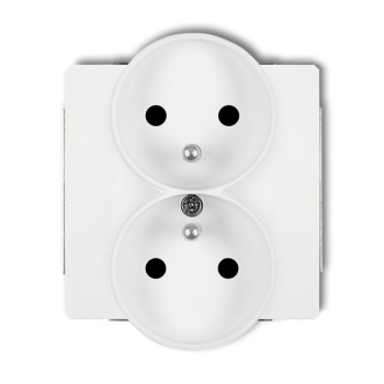 KARLIK DECO BIAŁY DGPRSO-2zp gniazdo x2 z/u-26987