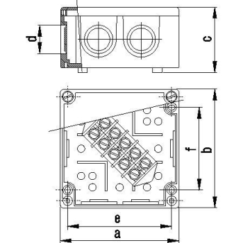 TAREL puszka 131x131x71 n/t-28098