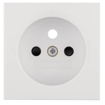 HAGER BERKER B.KWADRAT BIAŁY płytka gniazda z/uz -28260