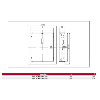 DOSPEL DR/KOM 140X140 drzwiczki kominowe BRĄZ-28997