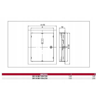 DOSPEL DR/KOM 140X140 drzwiczki kominowe SREBRNY-29003