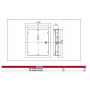 DOSPEL DR/KOM 140X140 drzwiczki kominowe SREBRNY-29003
