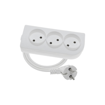 ELGOTECH EPS-33 przedłużacz 3gn 2x1 3m b/u BIAŁY-32164