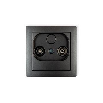 KARLIK DECO GRAFIT 11DG9P gniazdo RTV przelotowe-7765