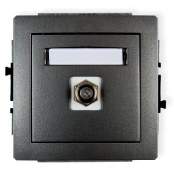 KARLIK DECO GRAFIT 11DGF-1 gniazdo x1 typ F SAT-7782